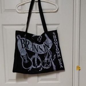 Tote Bag Large Black & White Souvenir Branson